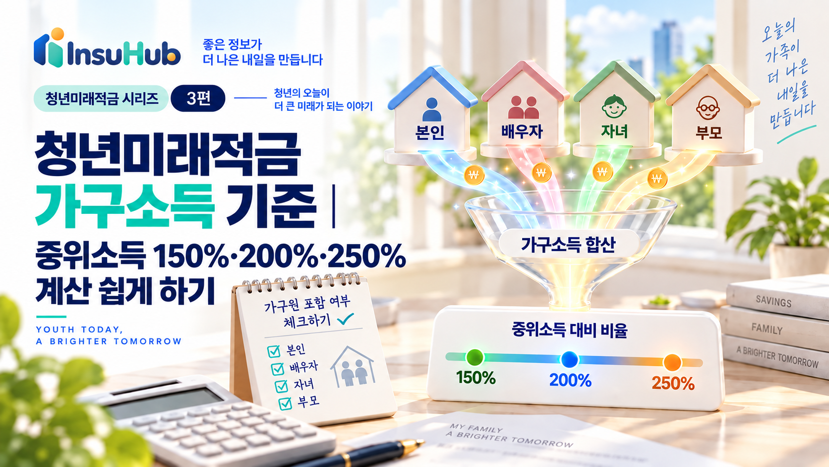 청년미래적금 가구소득 기준과 중위소득 150%·200%·250% 안내